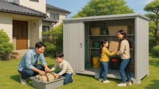 【長崎県】物置費用まとめ|後悔しない依頼のコツも教えます 長崎県の住宅に施工された屋外用物置イメージ