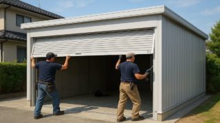 習志野市の住宅に施工された車庫ガレージのイメージ