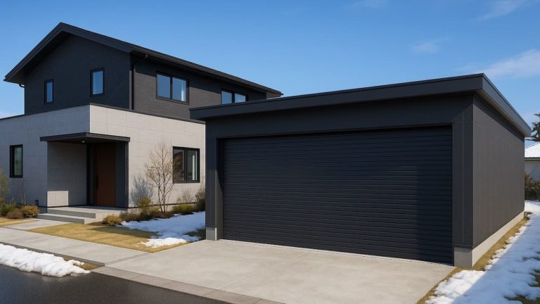 那須塩原市の住宅に施工された車庫ガレージのイメージ