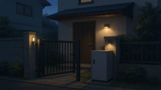 練馬区の戸建て外構に施工された宅配ボックスのイメージ