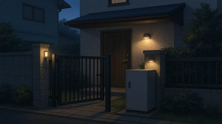 練馬区の戸建て外構に施工された宅配ボックスのイメージ