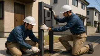 練馬区の戸建て外構に施工された門柱のイメージ