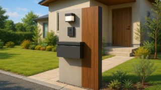 新居浜市の戸建て外構に施工された門柱のイメージ