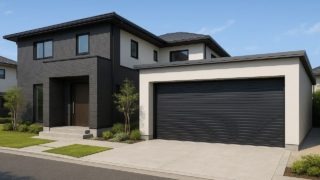 新座市の住宅に施工された車庫ガレージのイメージ