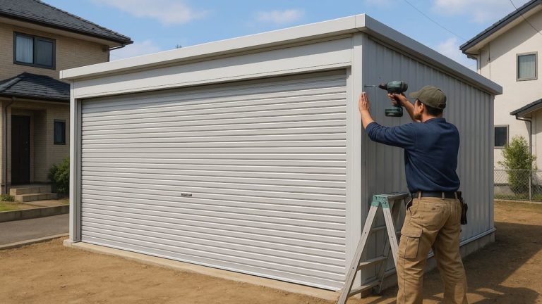 西東京市の住宅に施工された車庫ガレージのイメージ