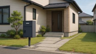 日進市の戸建て外構に施工された宅配ボックスのイメージ