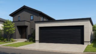 沼津市の住宅に施工された車庫ガレージのイメージ