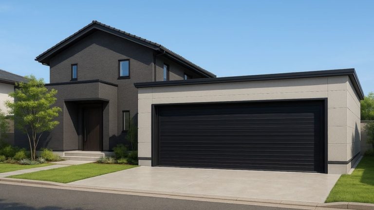 沼津市の住宅に施工された車庫ガレージのイメージ