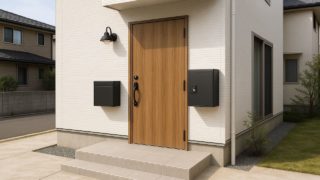 大垣市の戸建て外構に施工された宅配ボックスのイメージ