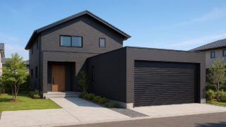 大分県の住宅に施工された車庫ガレージのイメージ