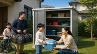 【大分県】安い×おしゃれな物置設置|費用と業者を徹底比較 大分県の住宅に施工された屋外用物置イメージ