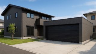 岡崎市の住宅に施工された車庫ガレージのイメージ