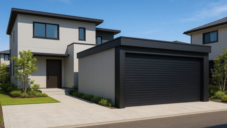 大牟田市の住宅に施工された車庫ガレージのイメージ