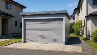 奥州市の住宅に施工された車庫ガレージのイメージ