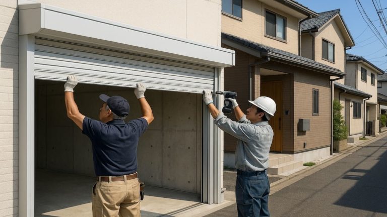 大田区の住宅に施工された車庫ガレージのイメージ
