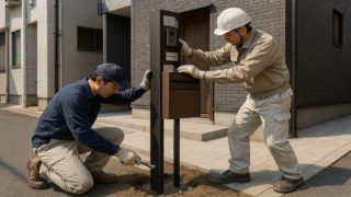 大田区の戸建て外構に施工された門柱のイメージ