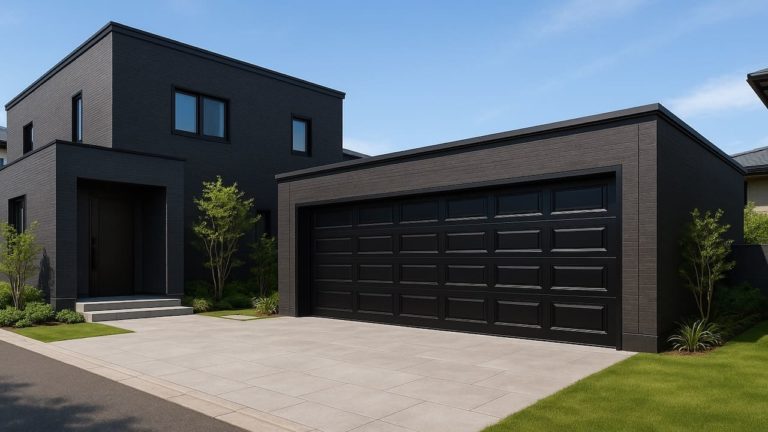 佐賀県の住宅に施工された車庫ガレージのイメージ