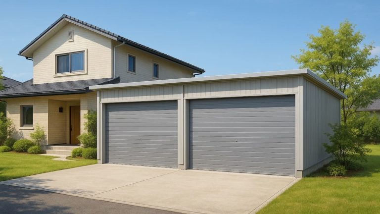 佐久市の住宅に施工された車庫ガレージのイメージ