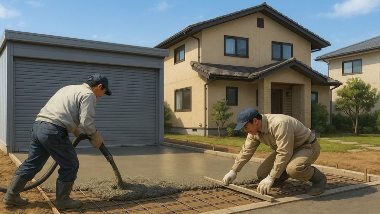 佐倉市の住宅に施工された車庫ガレージのイメージ