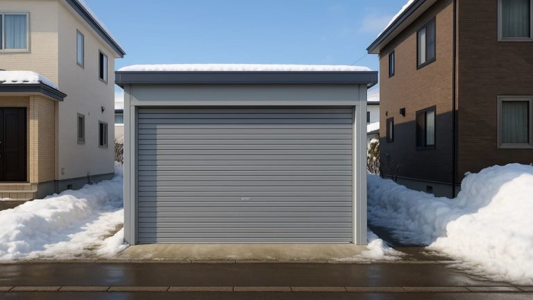 札幌市の住宅に施工された車庫ガレージのイメージ