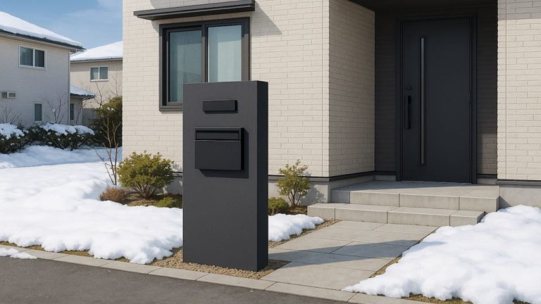 仙台市の戸建て外構に施工された門柱のイメージ