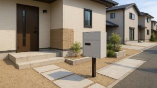 瀬戸市の戸建て外構に施工された宅配ボックスのイメージ