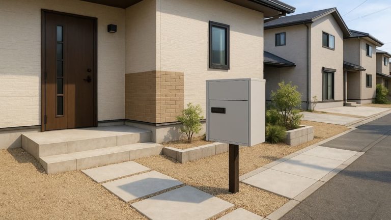 瀬戸市の戸建て外構に施工された宅配ボックスのイメージ