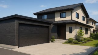 島田市の住宅に施工された車庫ガレージのイメージ