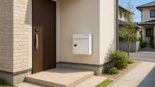 【下野市】宅配ボックスの価格帯|設置後の使い勝手レビュー 下野市の戸建て外構に施工された宅配ボックスのイメージ