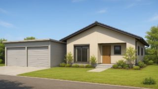 【下野市】車庫ガレージの費用相場|業者との契約で防ぐポイント 下野市の住宅に施工された車庫ガレージのイメージ