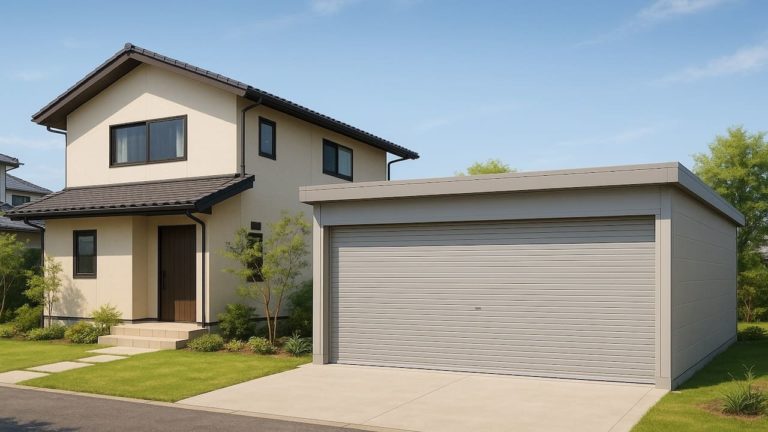 静岡県の住宅に施工された車庫ガレージのイメージ