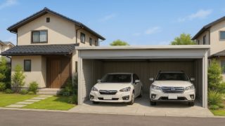 【周南市】車庫ガレージの費用明細|リアルな口コミから見える本音 周南市の住宅に施工された車庫ガレージのイメージ