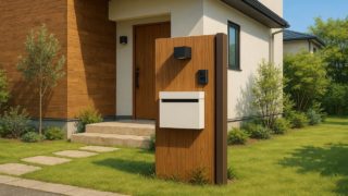 周南市の戸建て外構に施工された門柱のイメージ