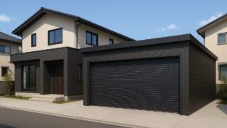 【草加市】車庫ガレージの工事総額|追加費用が発生した体験談 草加市の住宅に施工された車庫ガレージのイメージ