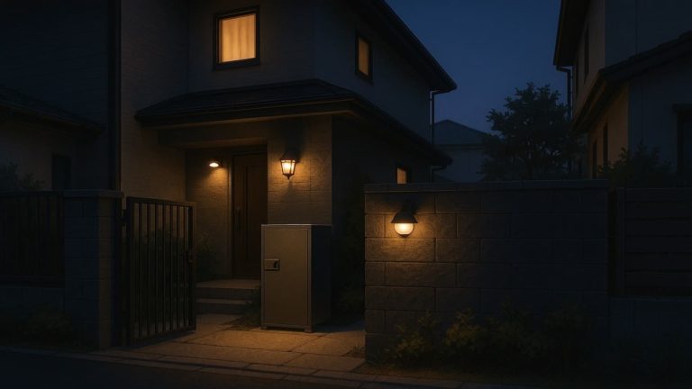 杉並区の戸建て外構に施工された宅配ボックスのイメージ