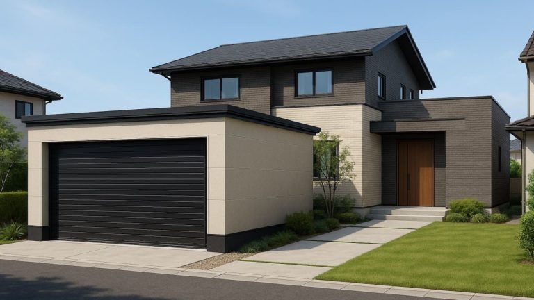 高浜市の住宅に施工された車庫ガレージのイメージ