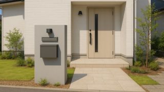 【高砂市】門柱の価格目安|利用者の体験談で分かる満足と後悔 高砂市の戸建て外構に施工された門柱のイメージ