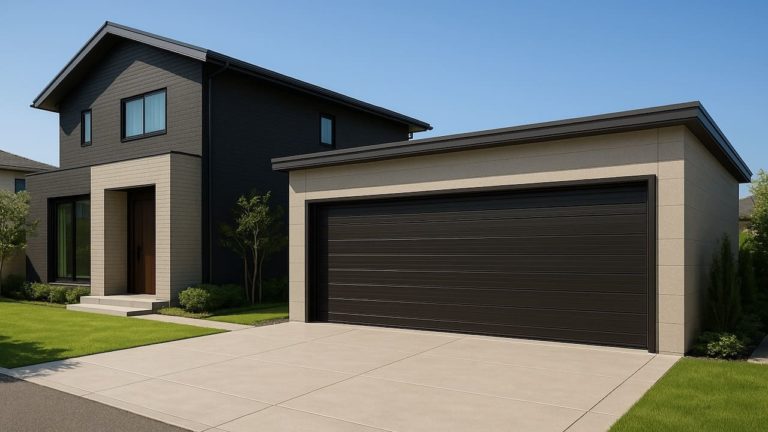 高崎市の住宅に施工された車庫ガレージのイメージ