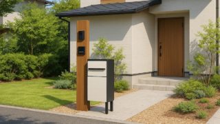 【田辺市】宅配ボックスの見積もり相場|複数社での比較の実例公開 田辺市の戸建て外構に施工された宅配ボックスのイメージ