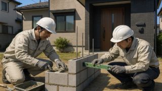 【戸田市】門柱の費用相場|外構全体で映えるデザイン術 戸田市の戸建て外構に施工された門柱のイメージ