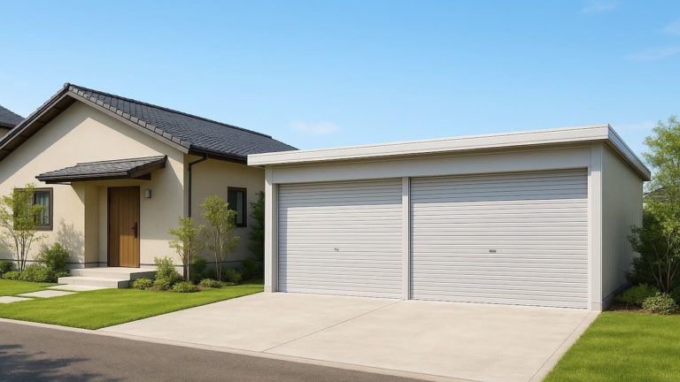 徳島県の住宅に施工された車庫ガレージのイメージ