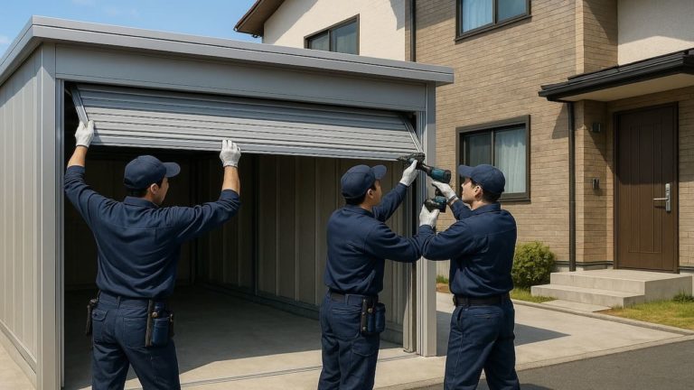 東京都の住宅に施工された車庫ガレージのイメージ