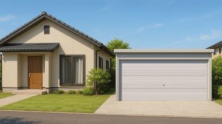 取手市の住宅に施工された車庫ガレージのイメージ