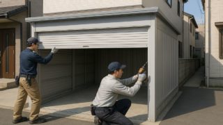 豊島区の住宅に施工された車庫ガレージのイメージ