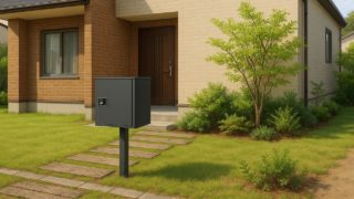 豊田市の戸建て外構に施工された宅配ボックスのイメージ