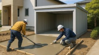 【津市】車庫ガレージの費用目安|低予算でも見た目はかっこいい 津市の住宅に施工された車庫ガレージのイメージ