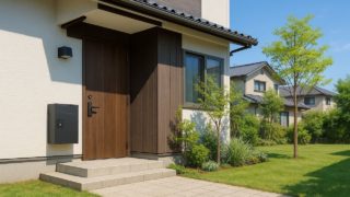 つくば市の戸建て外構に施工された宅配ボックスのイメージ