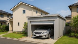 【横須賀市】車庫ガレージの工事費内訳|予算配分と相場を理解 横須賀市の住宅に施工された車庫ガレージのイメージ