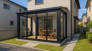 足立区の戸建て外構に施工されたテラス囲い・サンルームのイメージ