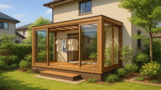 上尾市の戸建て外構に施工されたテラス囲い・サンルームのイメージ